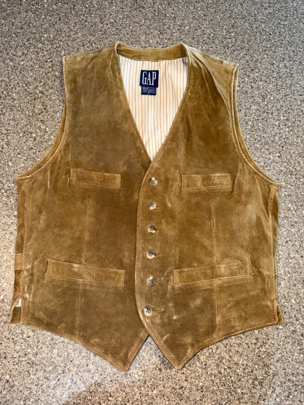 Vintage 90s GAP Suede Button Vest